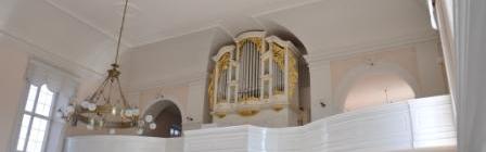 Orgel im Kirchensaal der Brüdergemeine Königsfeld
